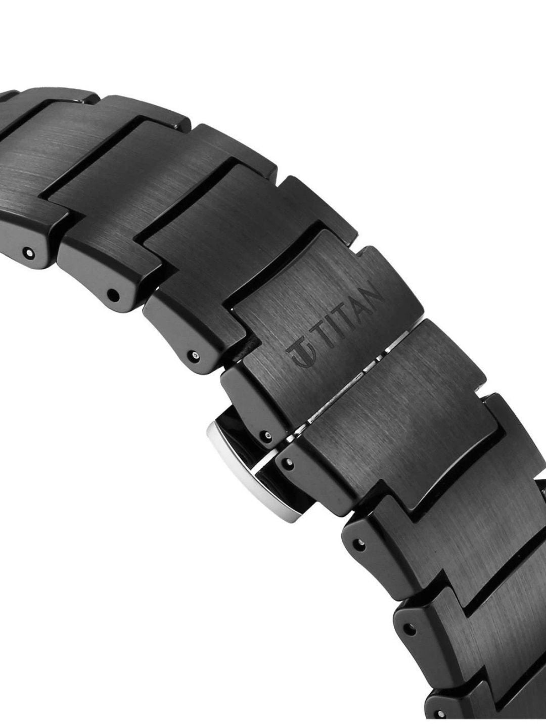 Titan Edge Fumage Analog Black Dial Watch - 10055NC01