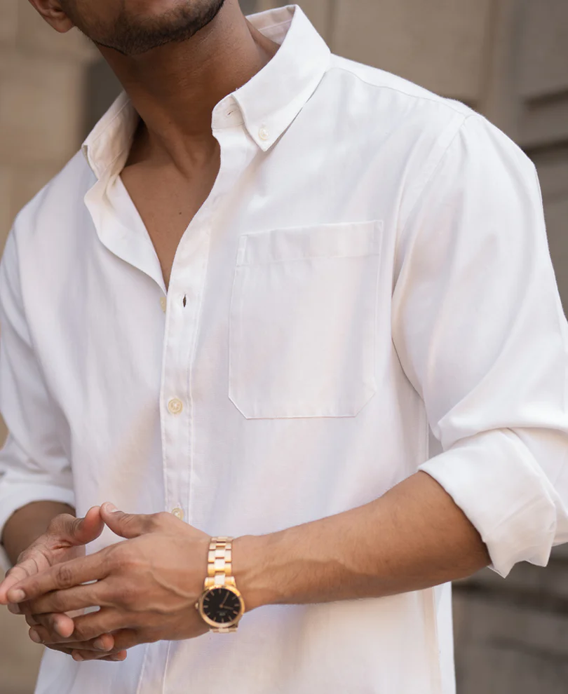 Powerlook White Oxford Shirt Cotton