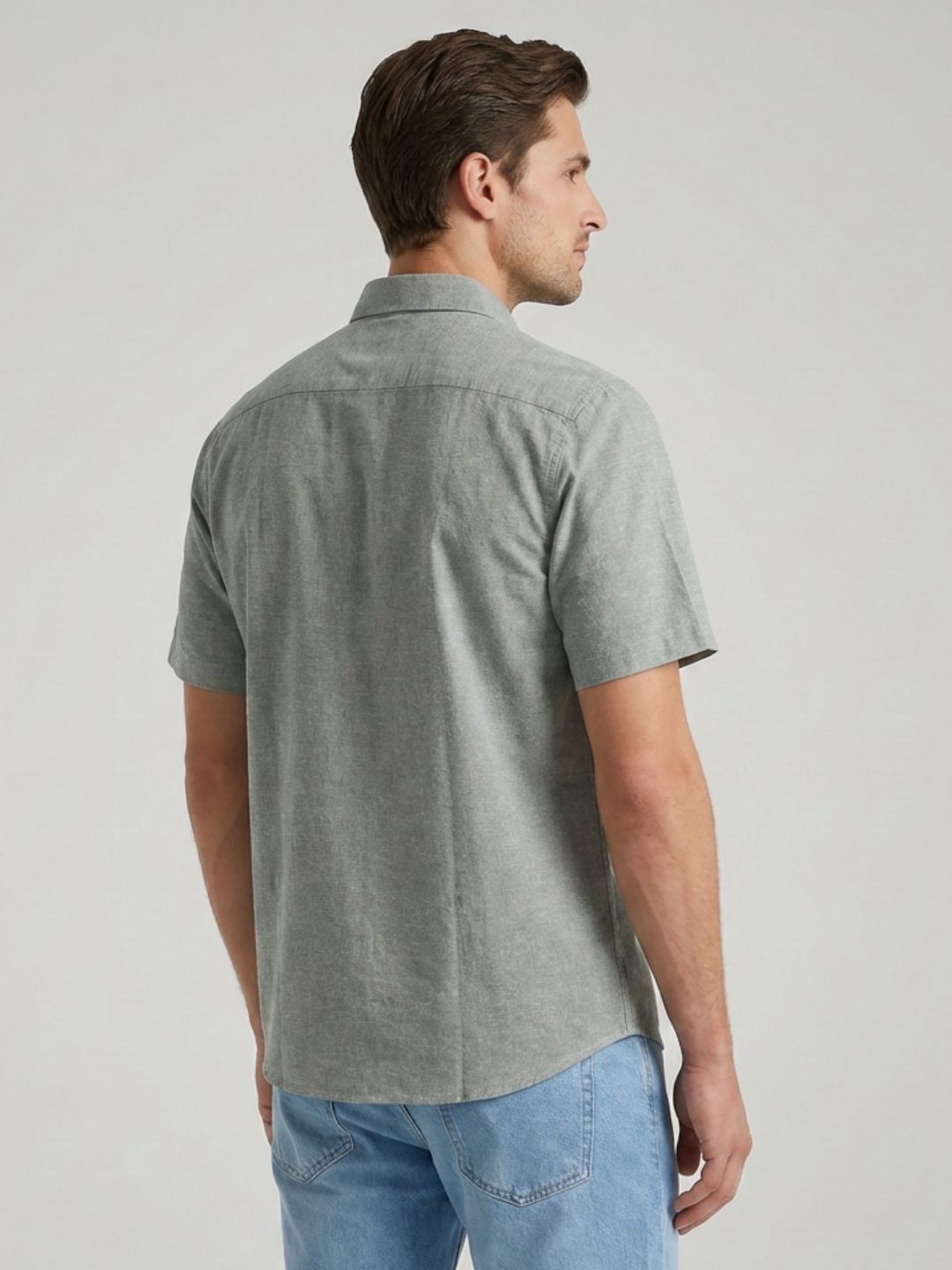 Mokajodi Grey Slim Fit Casual Shirt