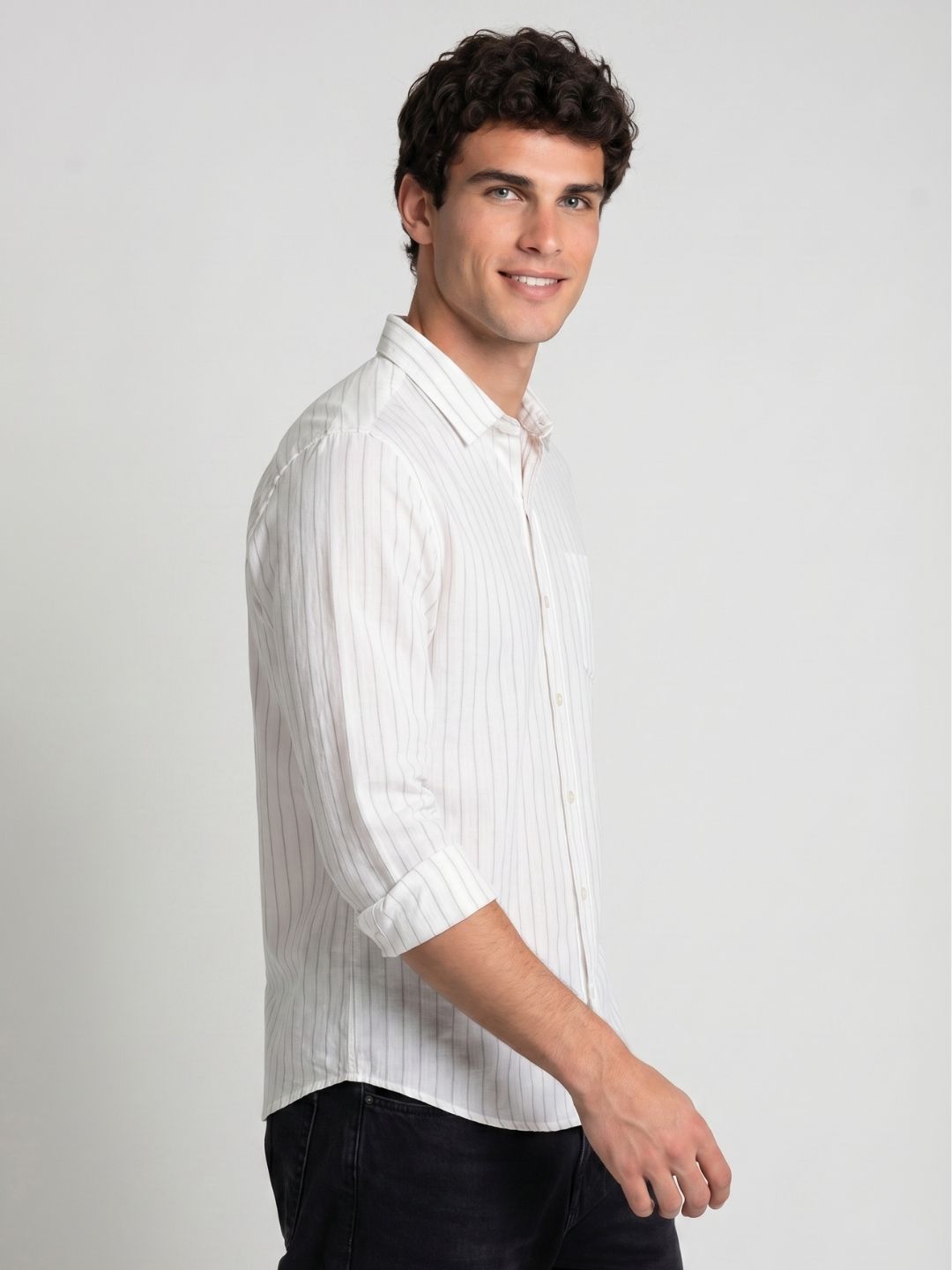Mokajodi Stripe Slim Fit Striped Casual Shirt