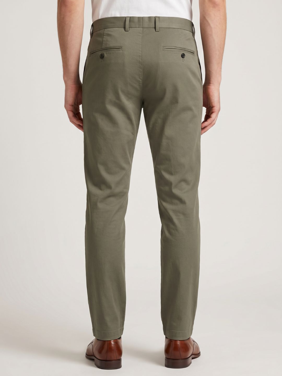 Mokajodi Green Blue Slim Fit Chino Trousers