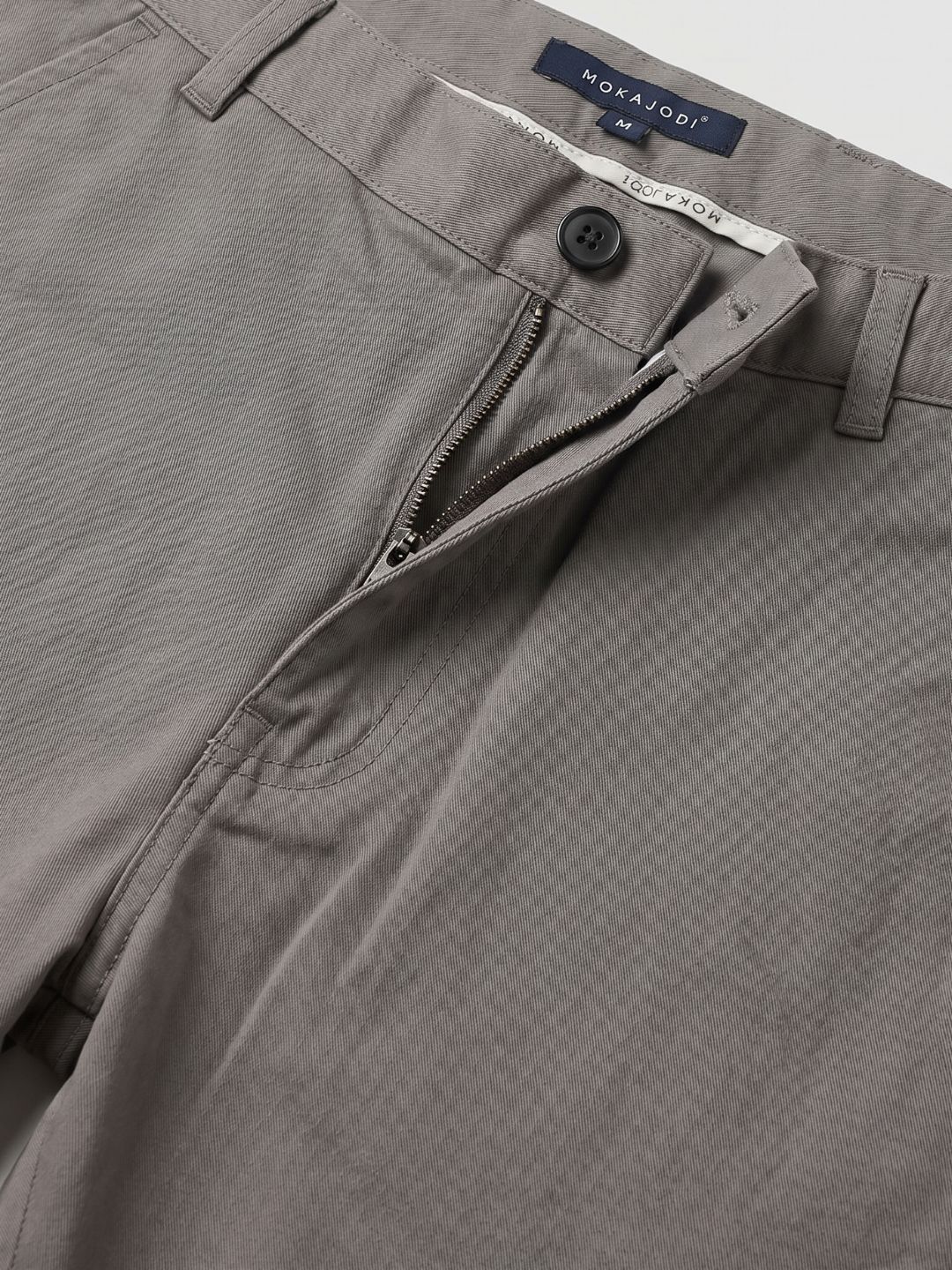 Mokajodi Misty Grey Slim Fit Chino Trousers