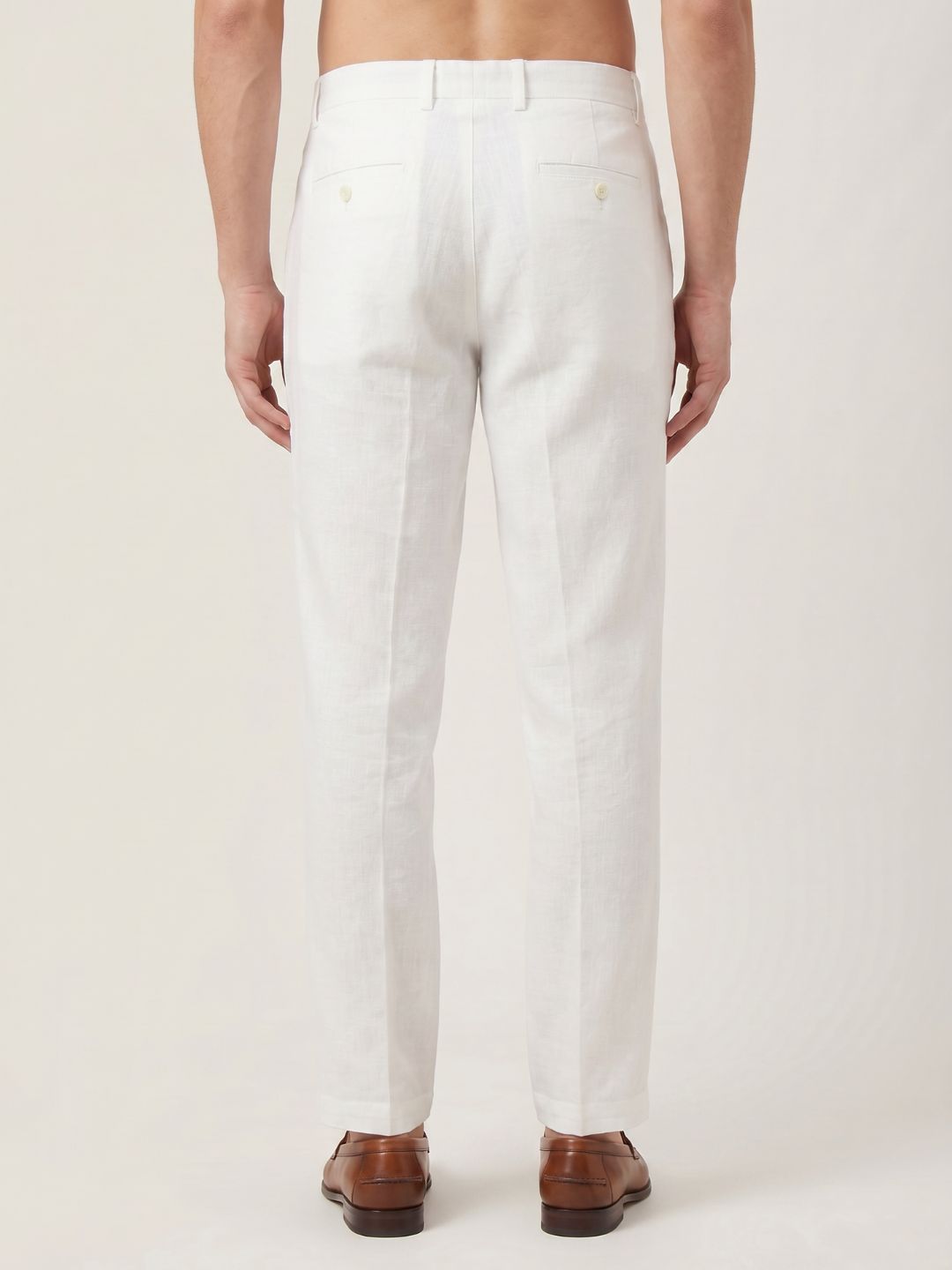 Mokajodi White Regular Fit Trousers