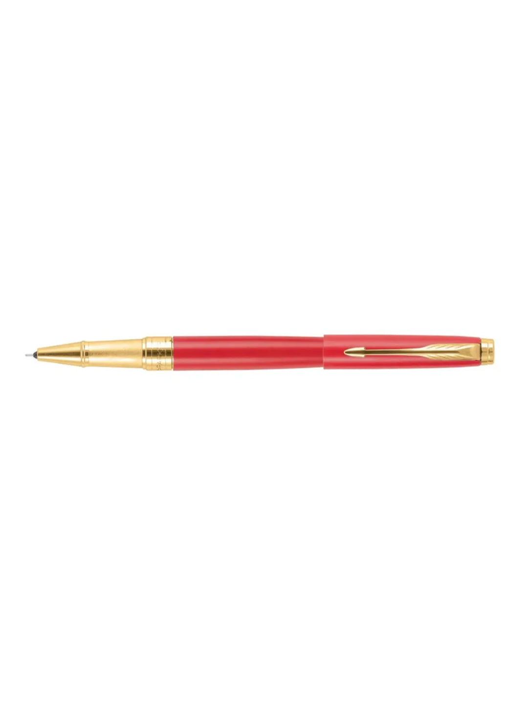 Parker Aster Matte Red Gold Trim Rollerball Pen Medium Nib