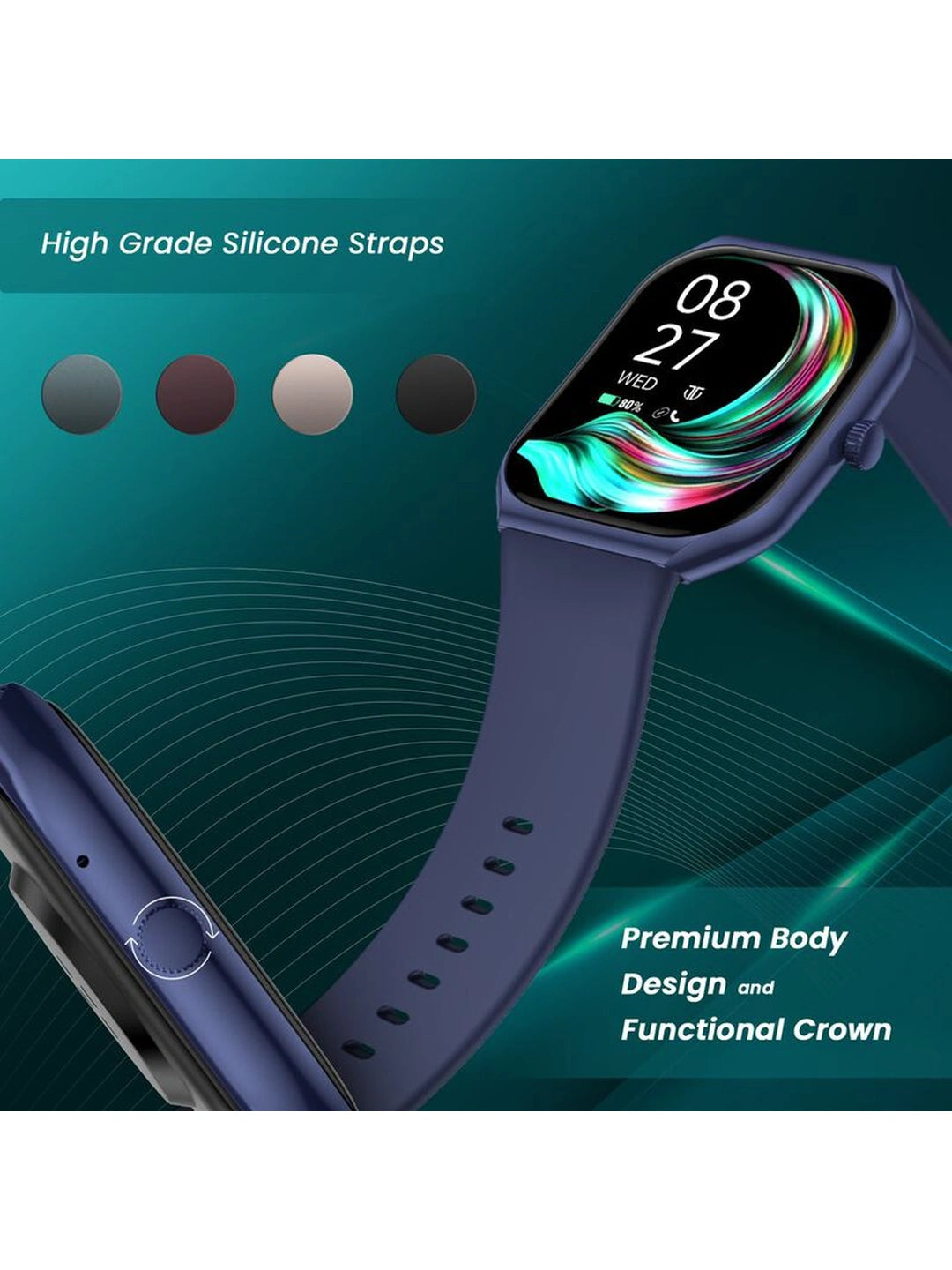 Titan Smart Watch With 4.97 cm Super AMOLED Display | 410 X 502 Pixel Resolution | AI Voice Assistant With Red Strap