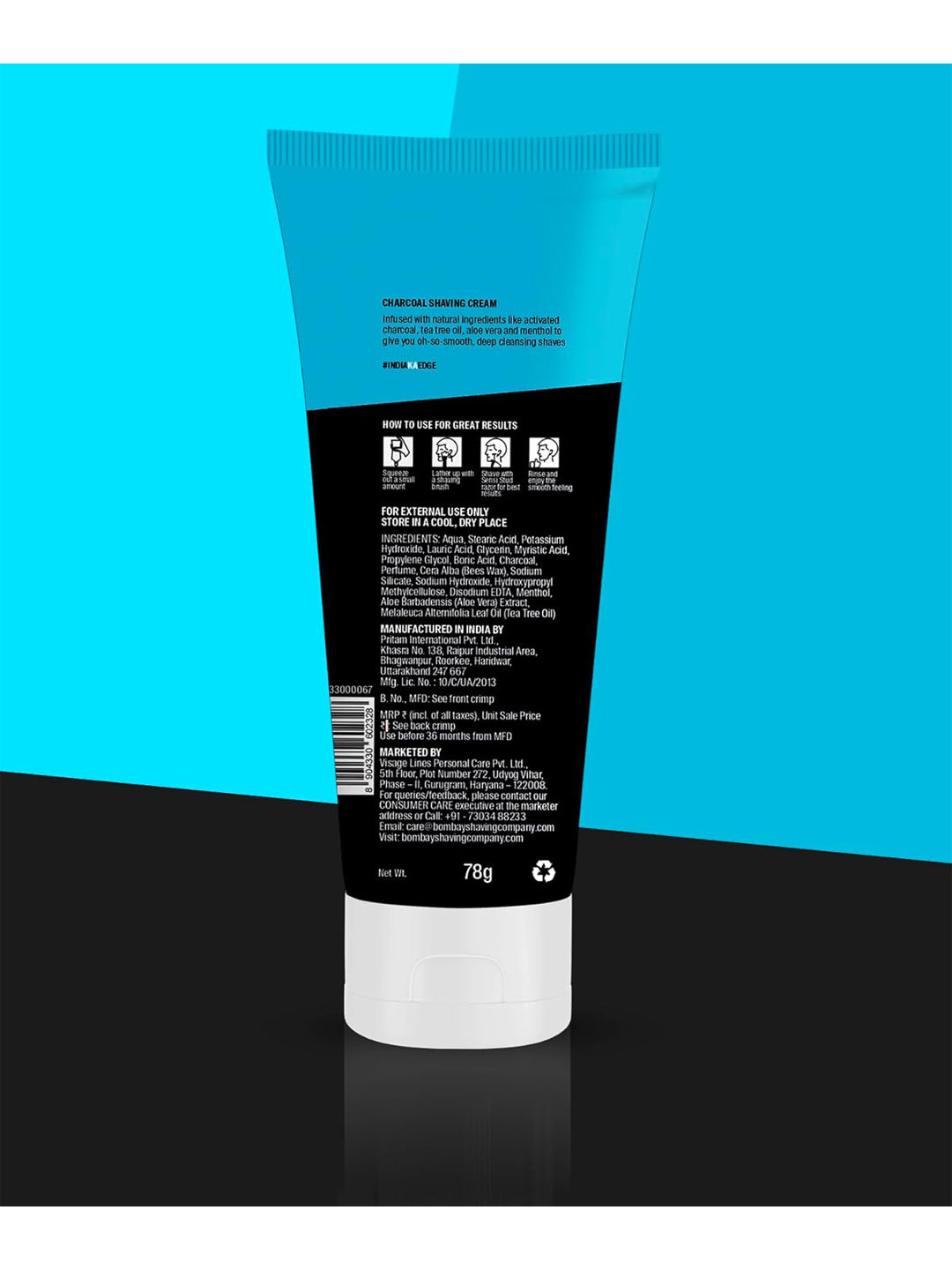 Bombay Shaving Company Charcoal Shaving Cream (78g)