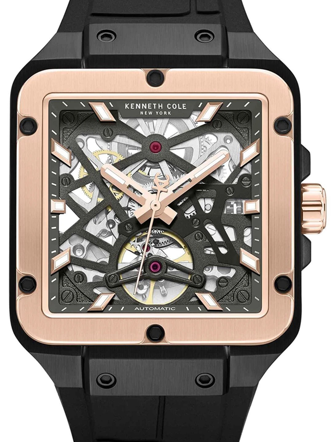 Kenneth Cole Automatic Drop 2 Gun Round Dial Analog Watch - KCWGZ0065403MN