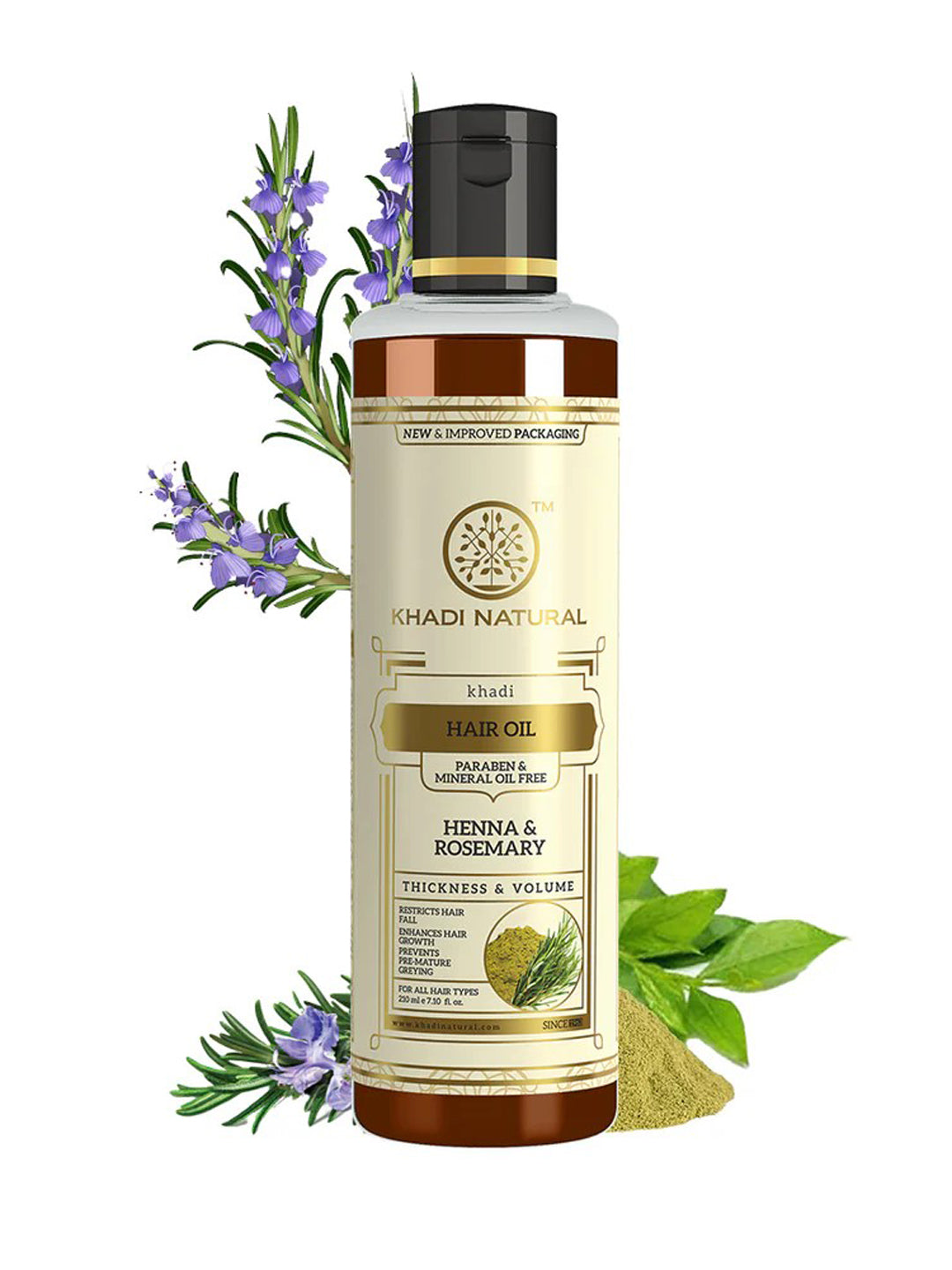 Khadi Natural Henna & Rosemary Hair Oil (210ml)
