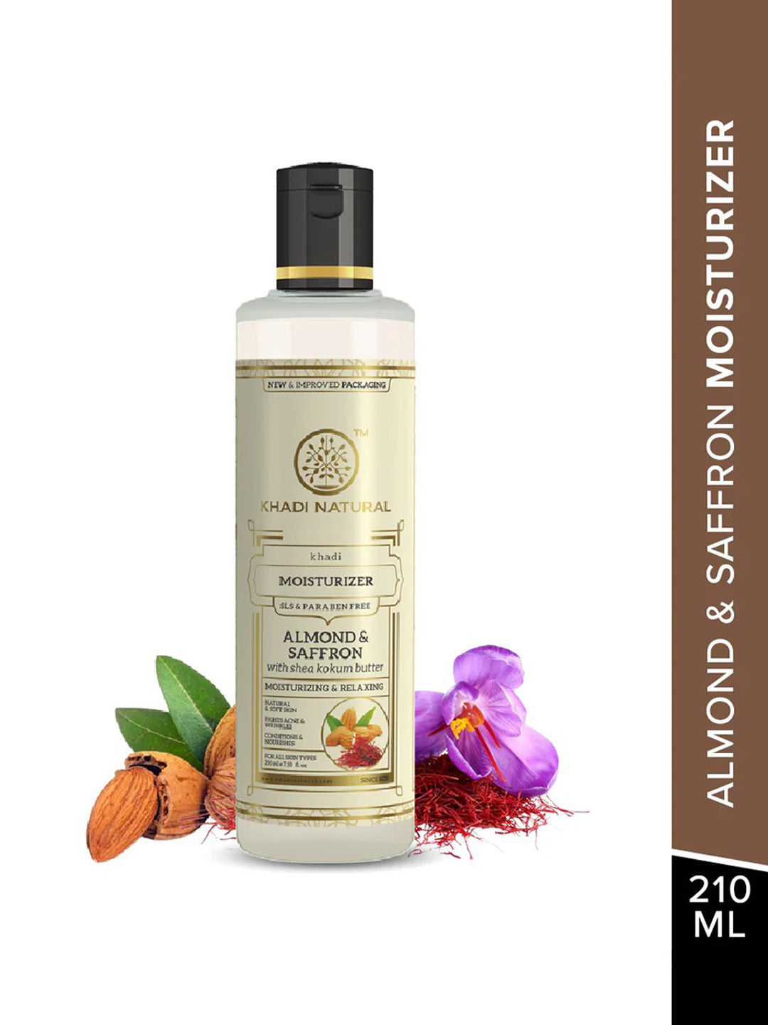 Khadi Natural Almond & Saffron Moisturizer (210ml)