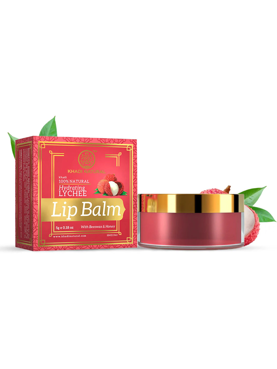 Khadi Natural Lychee Lip Balm (5g)