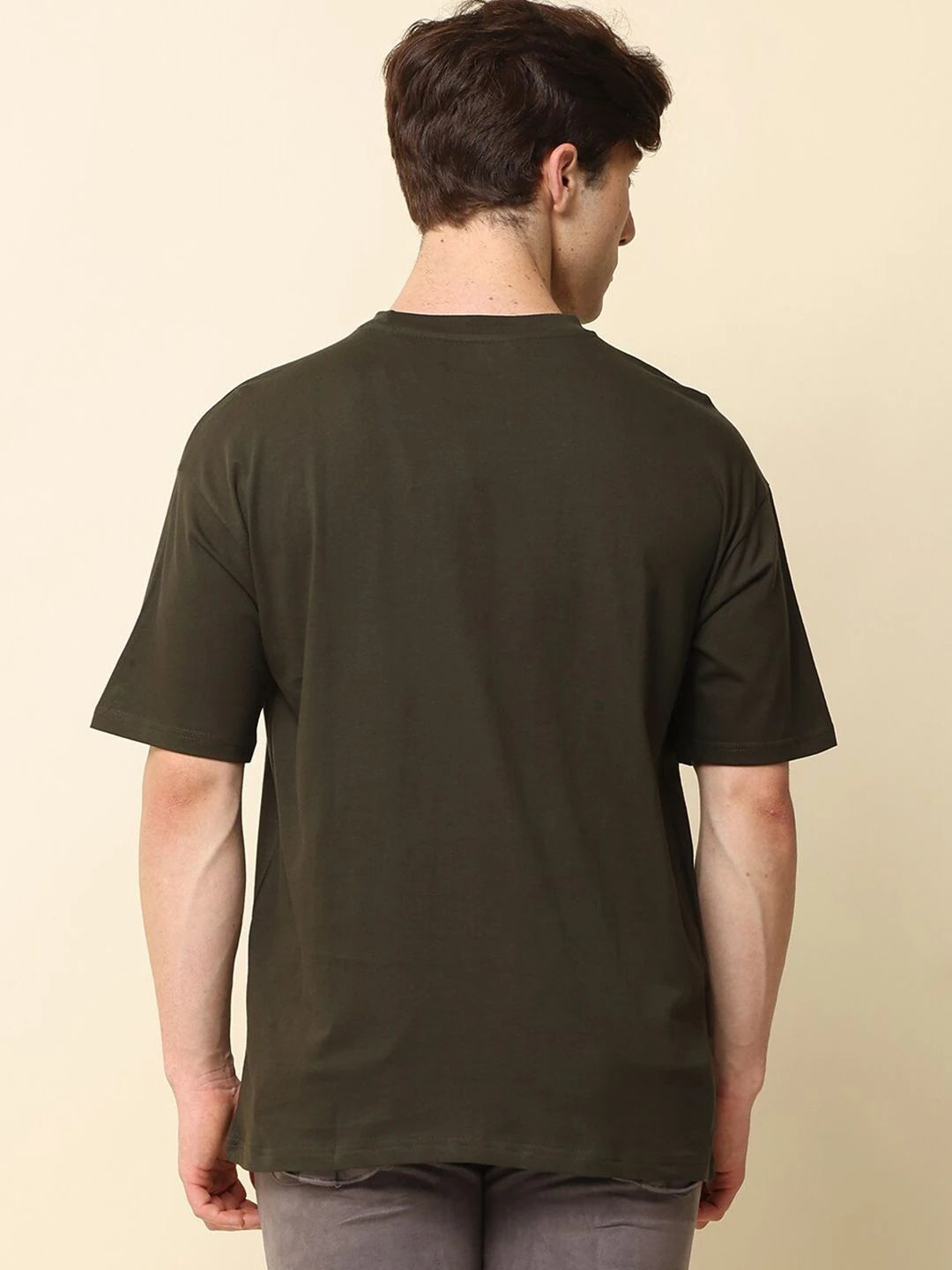 Silisoul Blue Oversized Fit Pure Cotton Short Sleeves T-Shirt