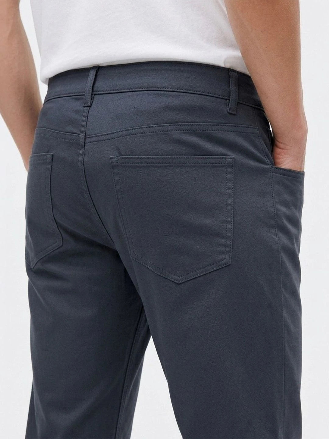 Silisoul Navy Blue Regular Fit Cotton, Viscose Rayon Trousers
