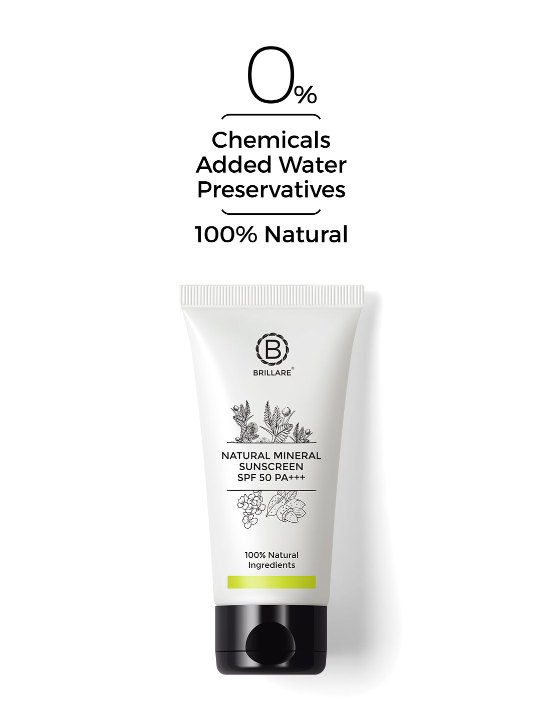Brillare Natural Mineral Sunscreen Spf 50 (50g)