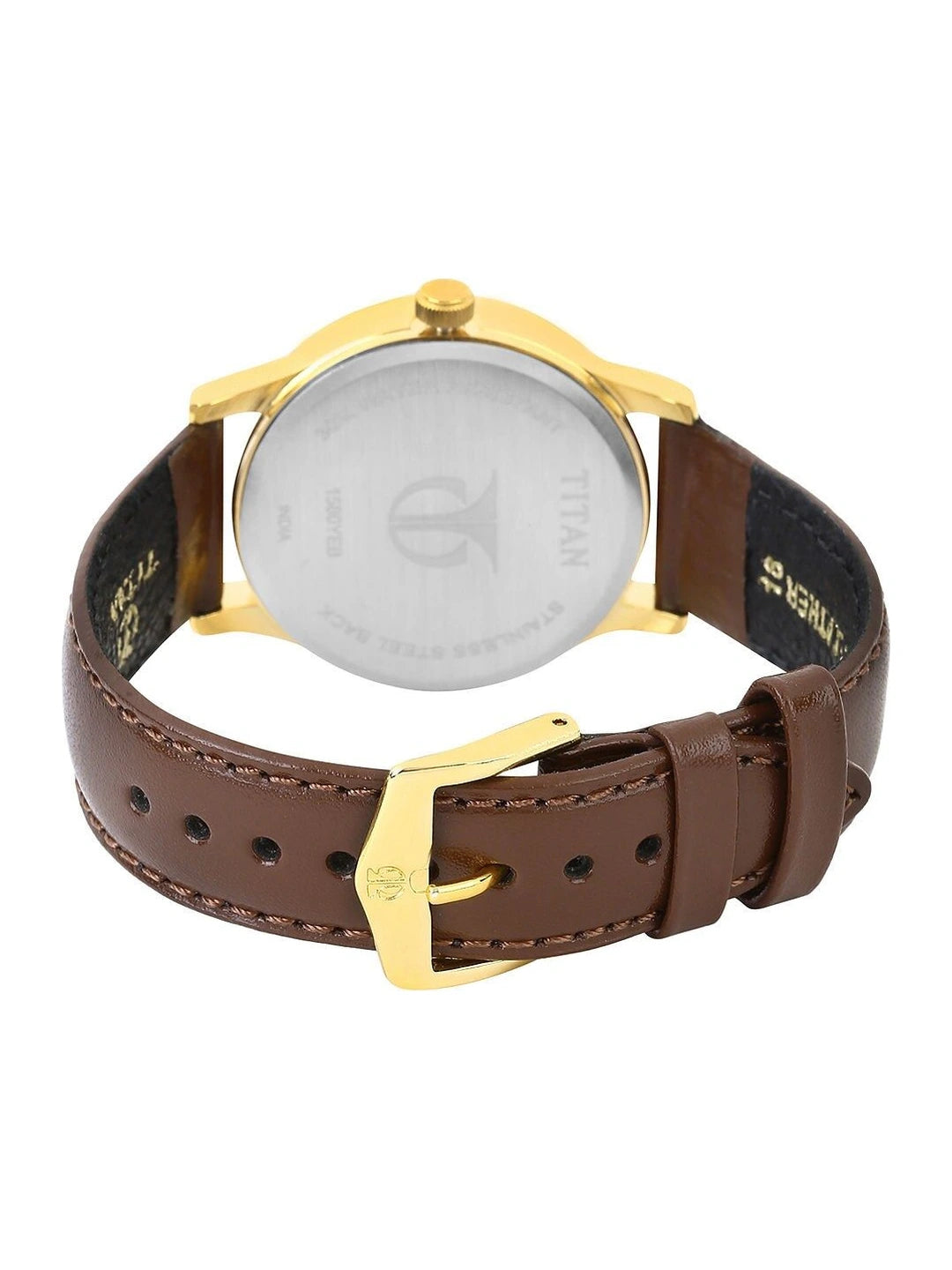 Titan Quartz Analog With Champagne Dial Watch - NT1580YL05