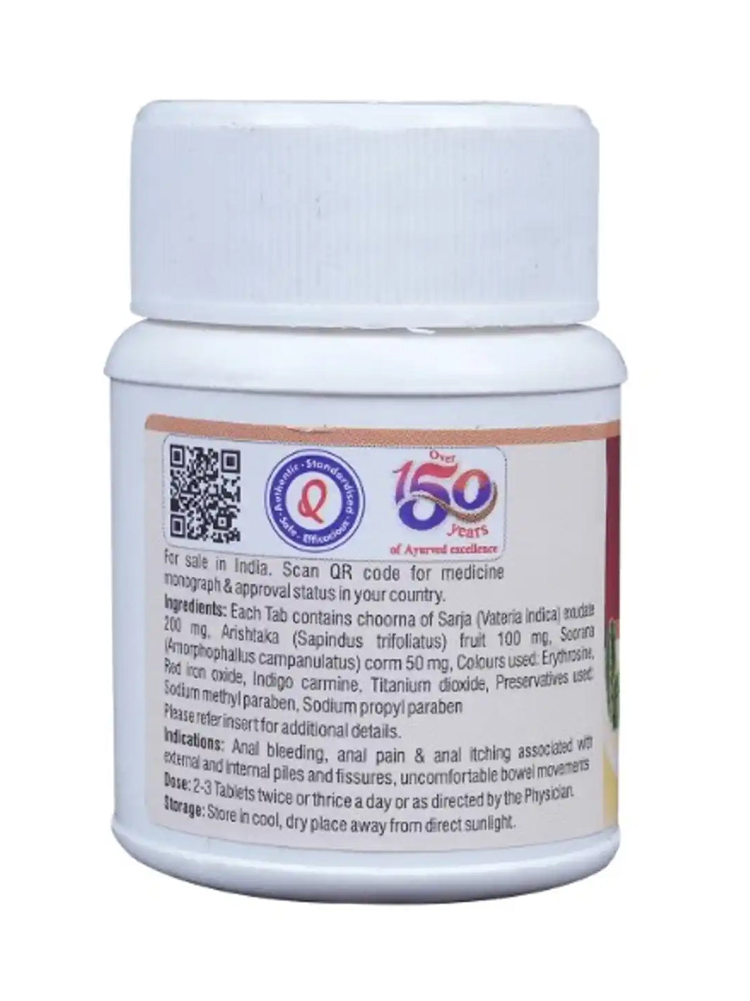 Dhootapapeshwar Arsha Hita Tablets (60)