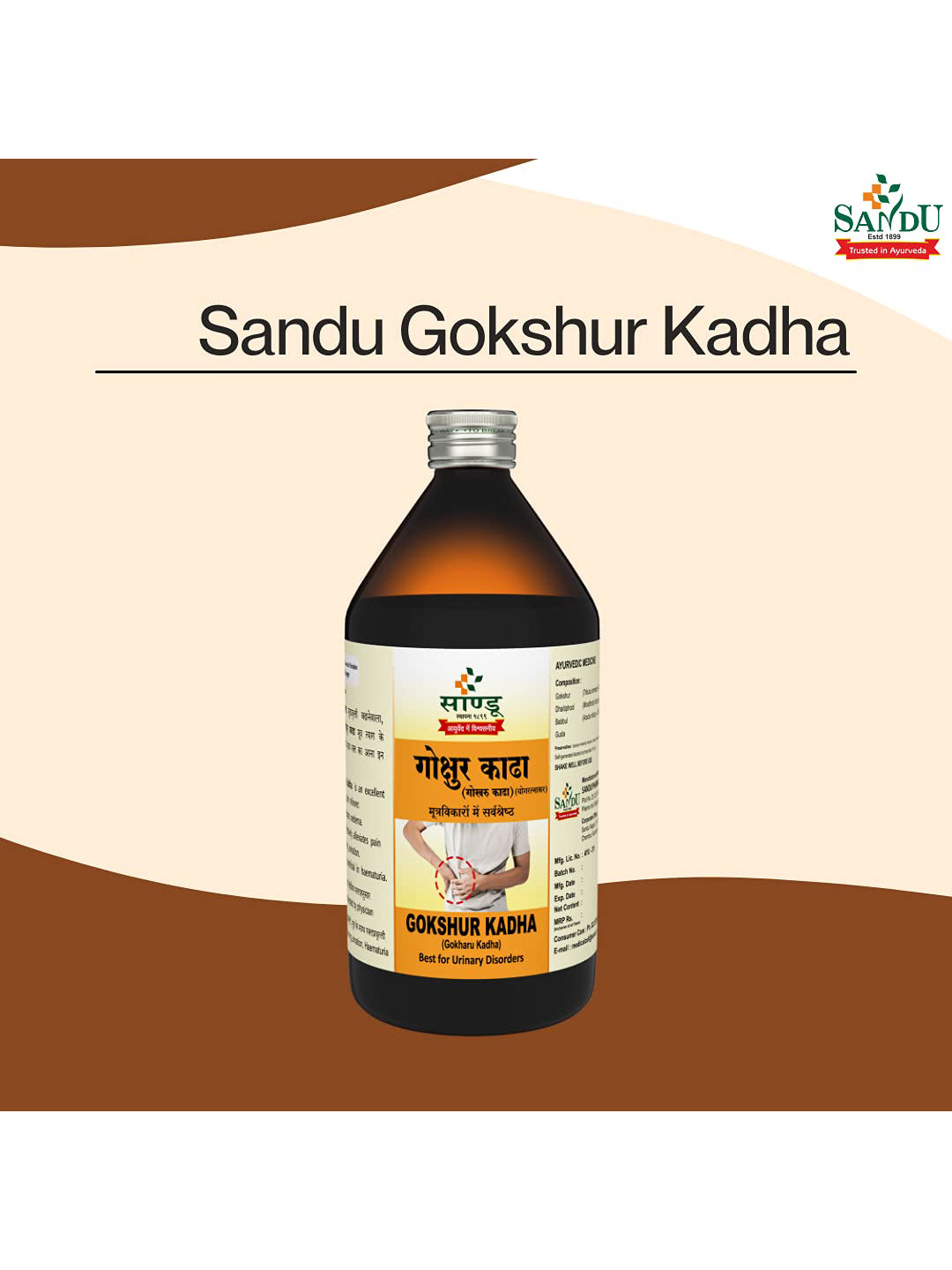 Sandu Gokshur Kadha Liquid 450 ml