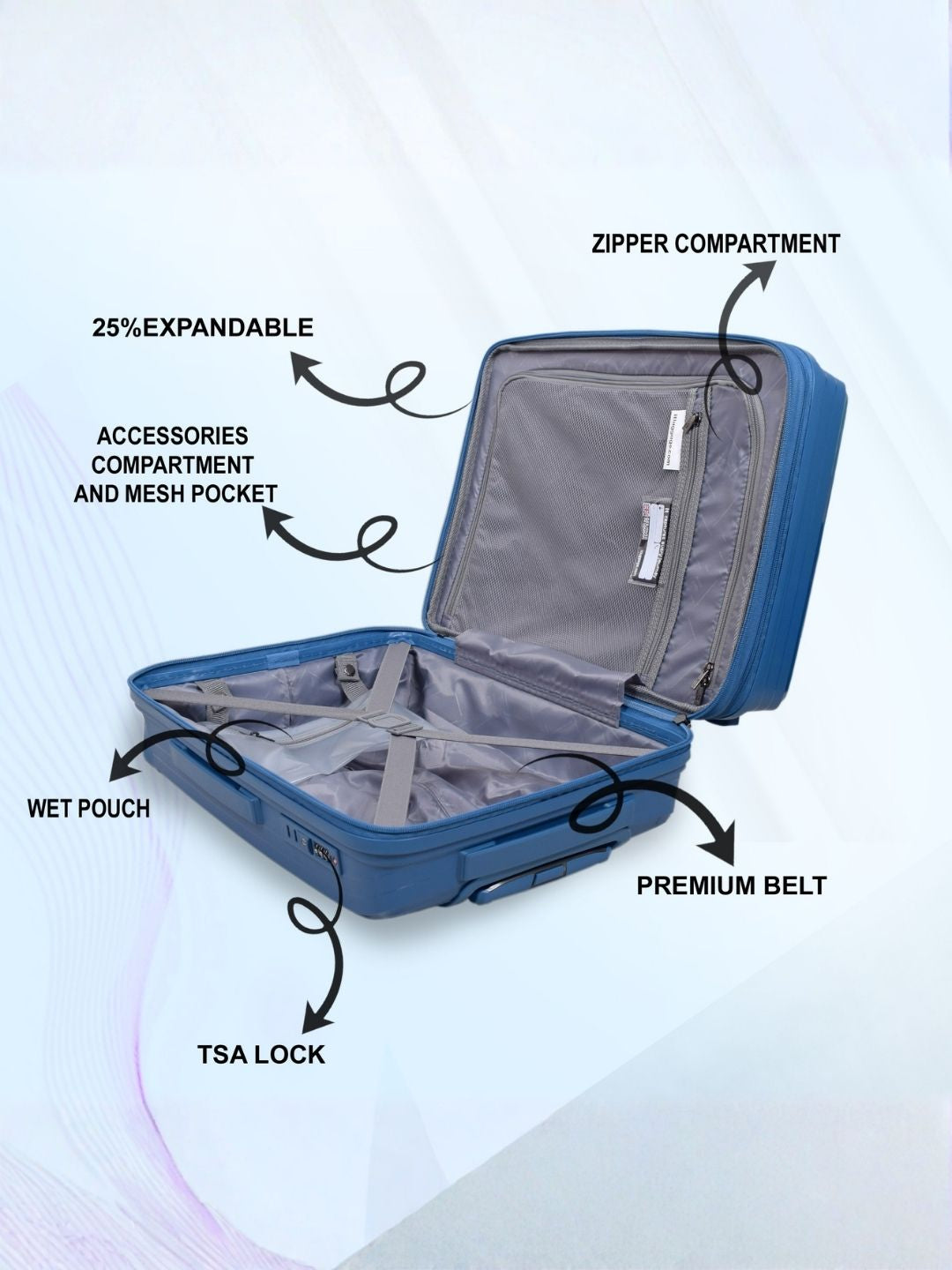 it luggage Spontaneous Exp Blue Check-in 28 Inches Trolley Bag