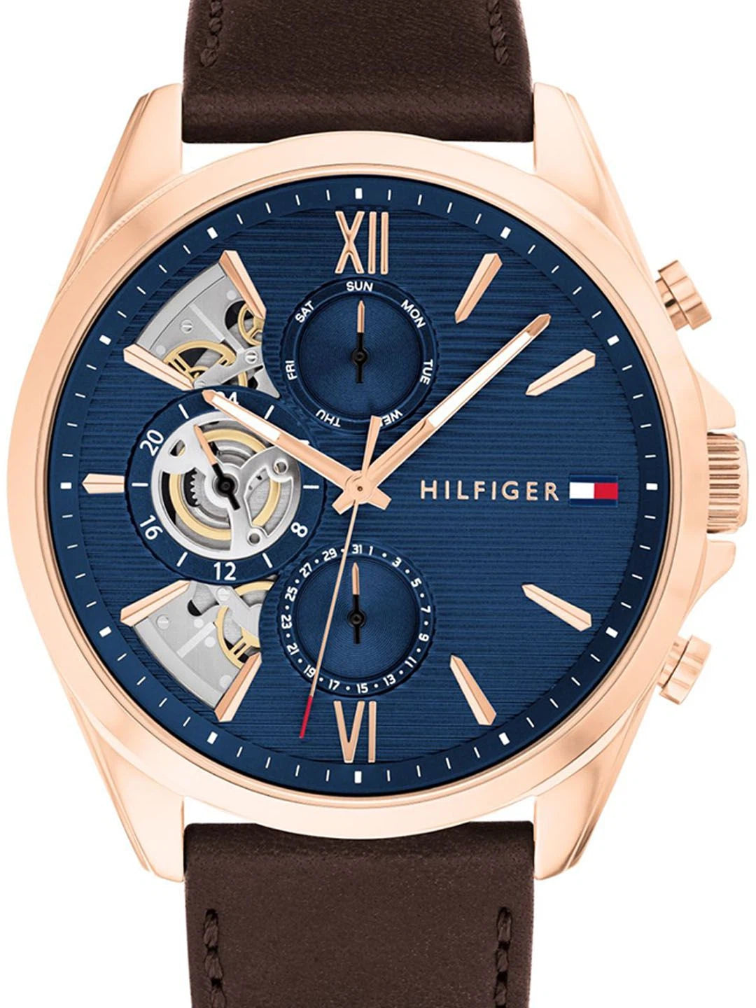 Tommy Hilfiger Dial & Leather Strap Chronograph Analogue Watch - TH1710645