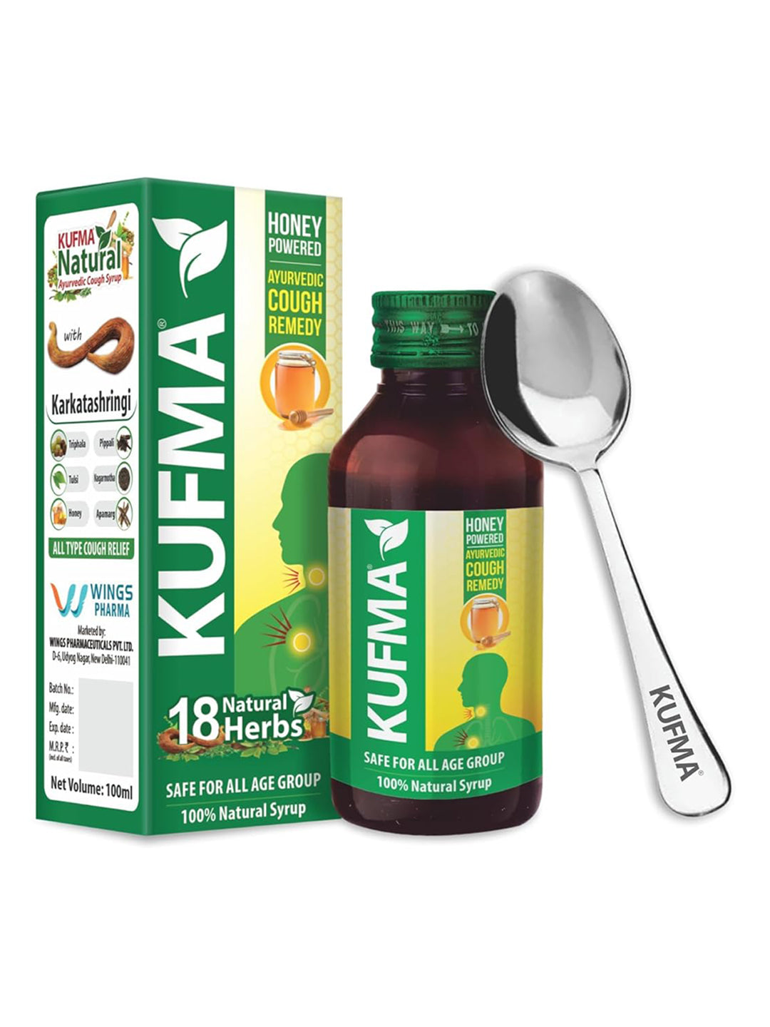 Wings Pharma Kufma Natural Ayurvedic Syrup 100ml
