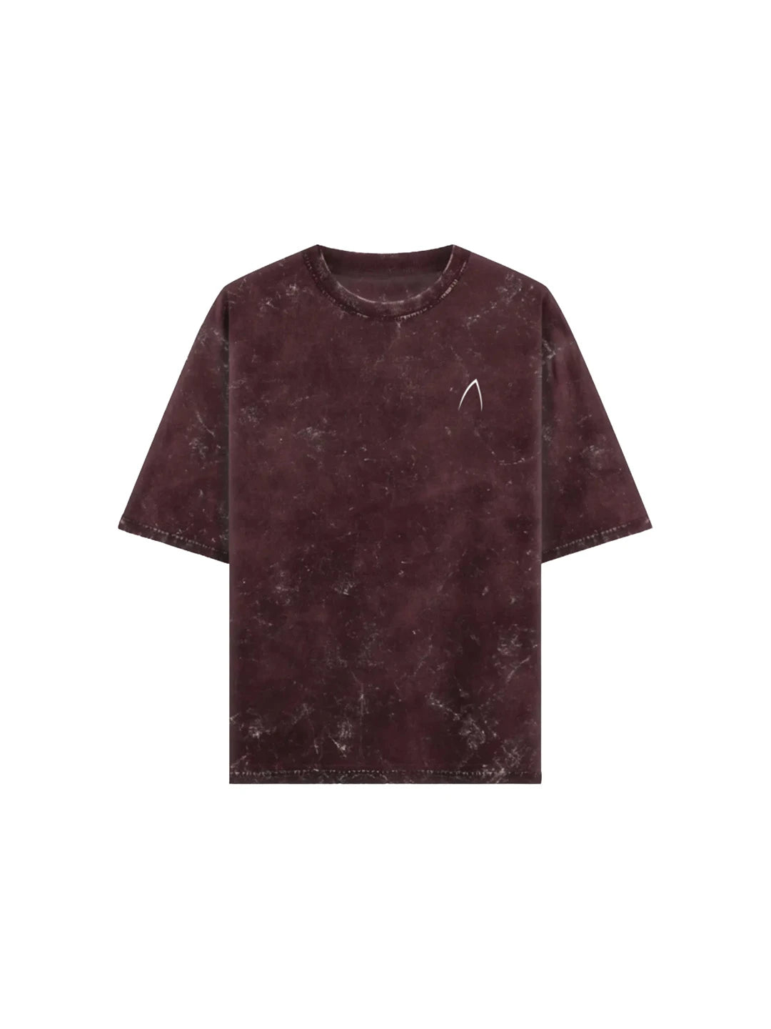 Arya Maroon Oversized Zodiac Aquarius Print Half Sleeve Cotton T-Shirt