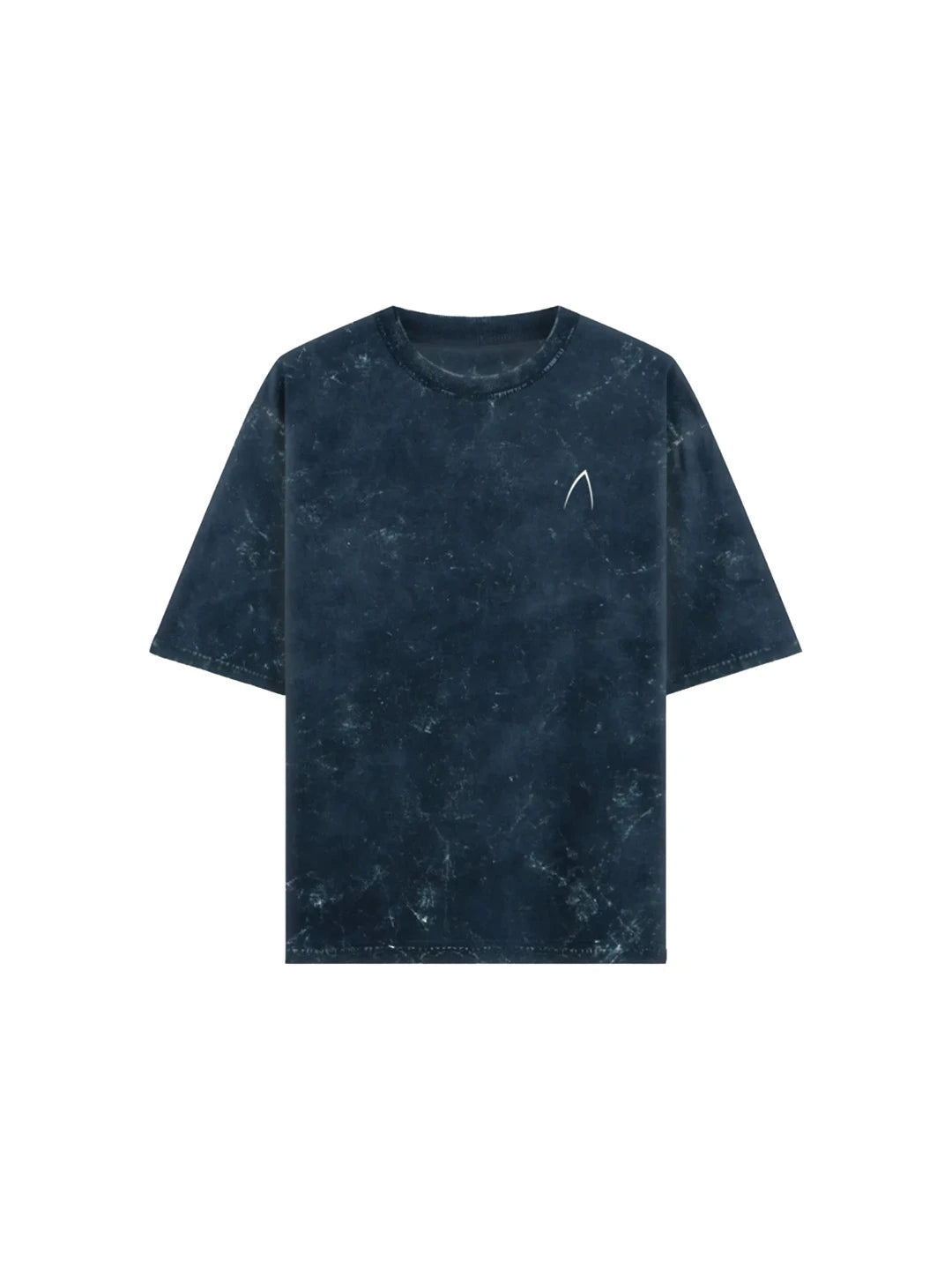 Arya Navy Blue Oversized Zodiac Pisces Print Half Sleeve Cotton T-Shirt