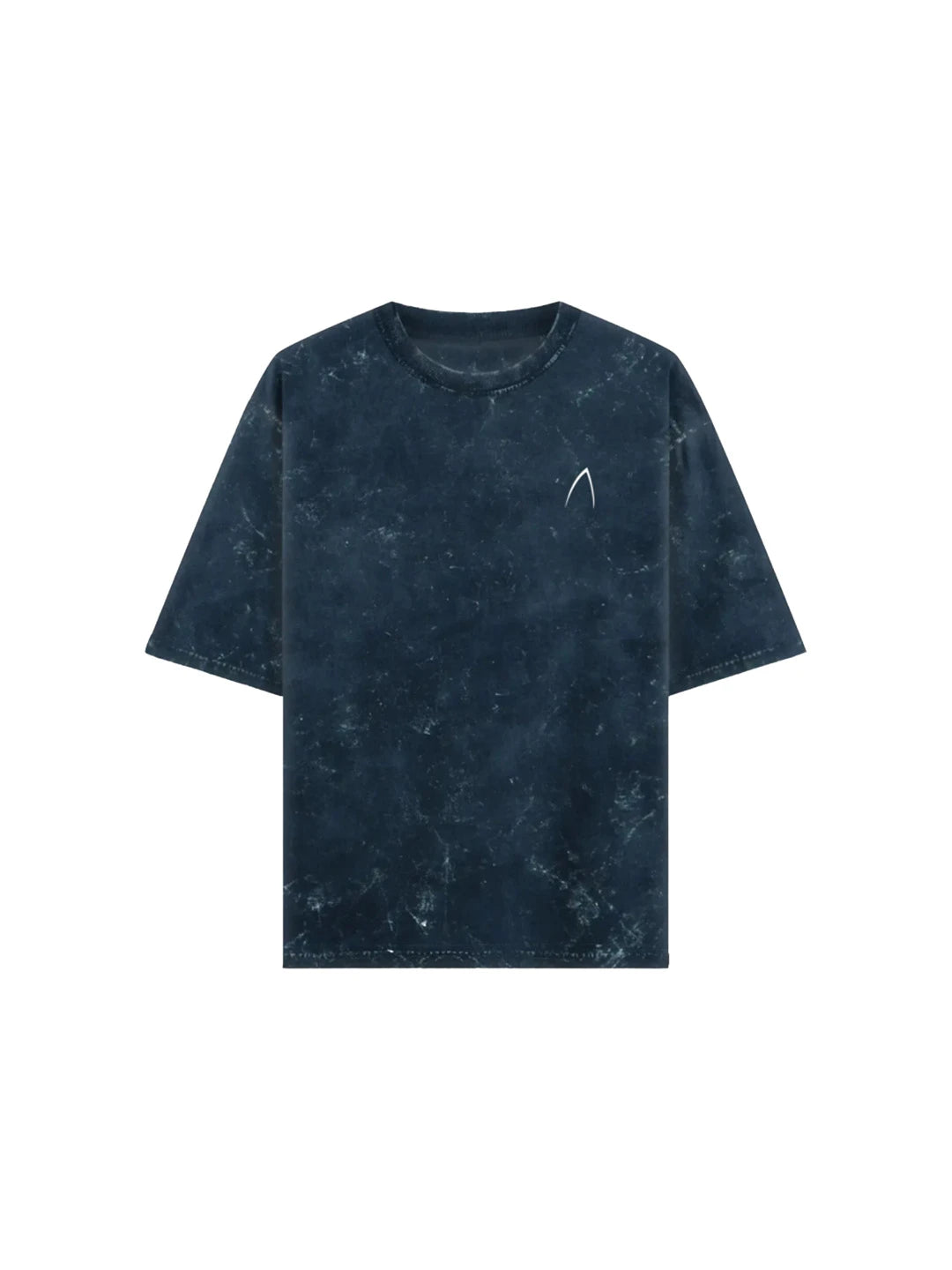 Arya Navy Blue Oversized Zodiac Sagittarius Print Half Sleeve Cotton T-Shirt