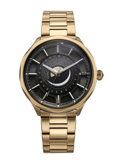 Titan Stainless Steel Bracelet Style Strap Analogue Watch - 10028WM01