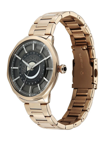 Titan Stainless Steel Bracelet Style Strap Analogue Watch - 10028WM01