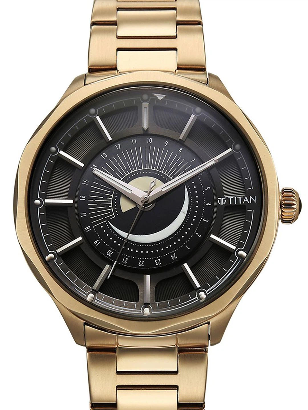 Titan Stainless Steel Bracelet Style Strap Analogue Watch - 10028WM01