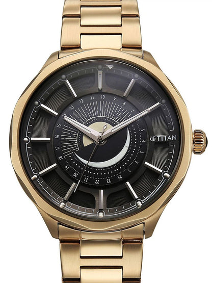 Titan Stainless Steel Bracelet Style Strap Analogue Watch - 10028WM01