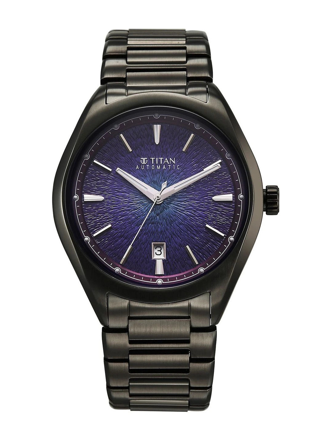 Titan Stellar Automatic Violet Round Dial Watch - 10051QM01