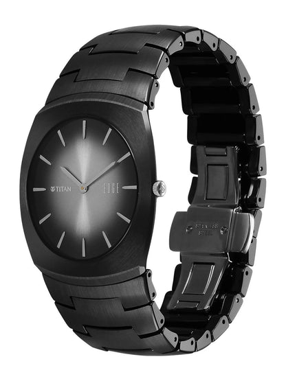 Titan Edge Fumage Analog Black Dial Watch - 10055NC01