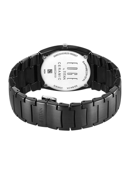 Titan Edge Fumage Analog Black Dial Watch - 10055NC01