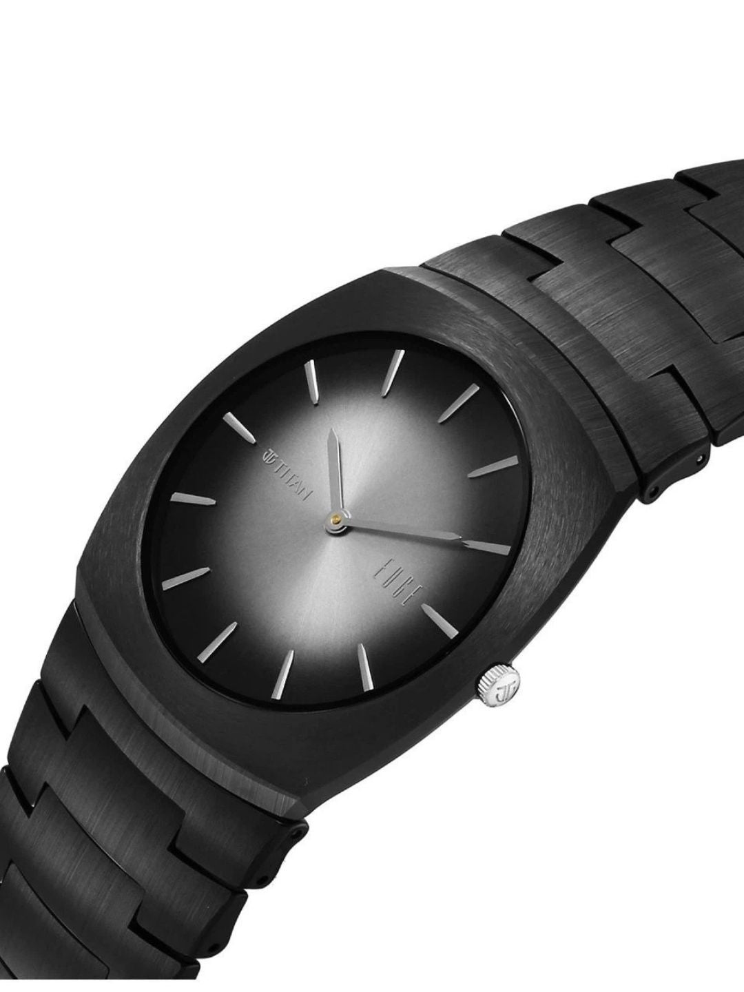 Titan Edge Fumage Analog Black Dial Watch - 10055NC01