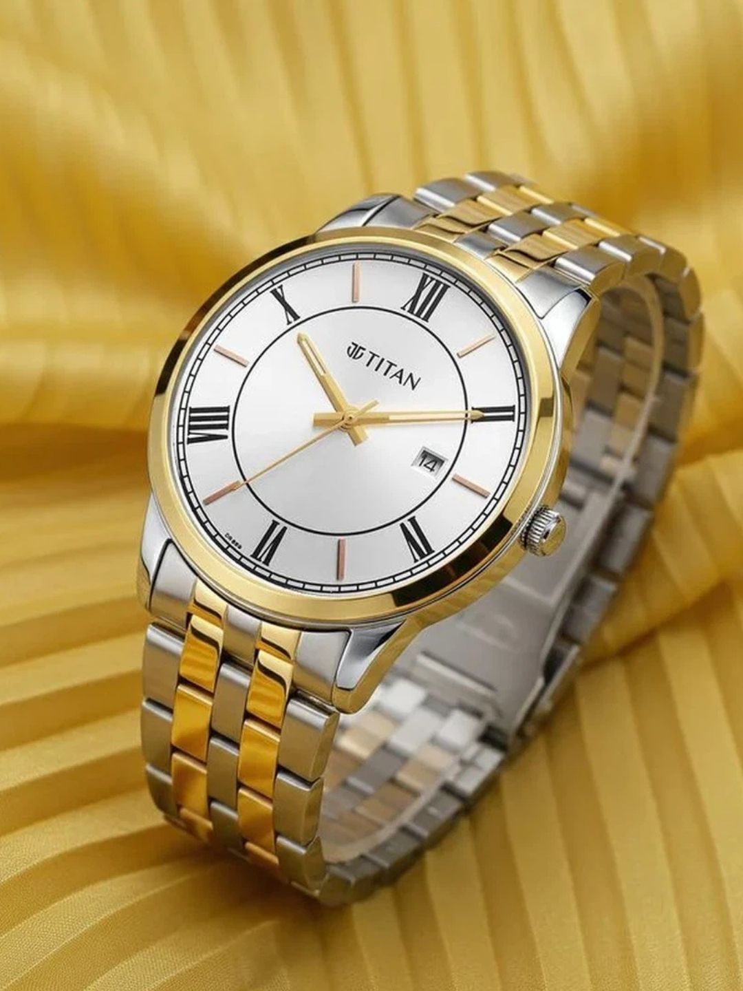 Titan Karishma Round Silver Dial Analog Watch - 10060BM01