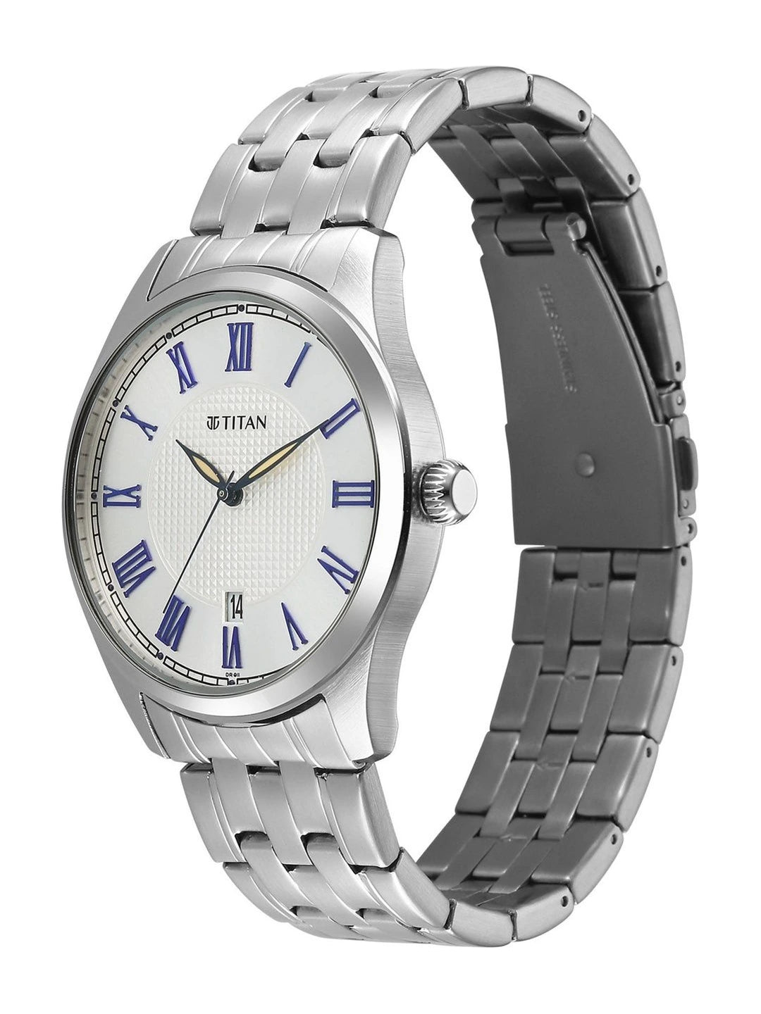Titan Dial & Stainless Steel Bracelet Style Strap Analogue Watch - 10063SM01