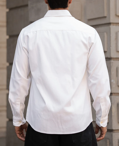 Powerlook White Oxford Shirt  Cotton