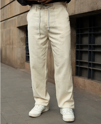 Powerlook Natural Cotton Structure Trousers