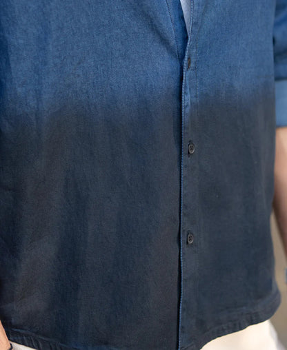 Powerlook Indigo Ombre Lightweight Shirt  Cotton