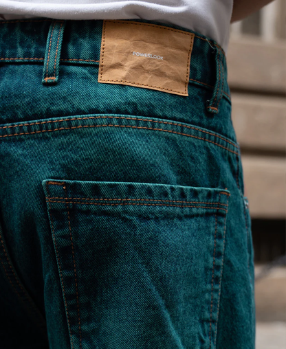 Powerlook Blue Tinted Baggy Fit Jeans