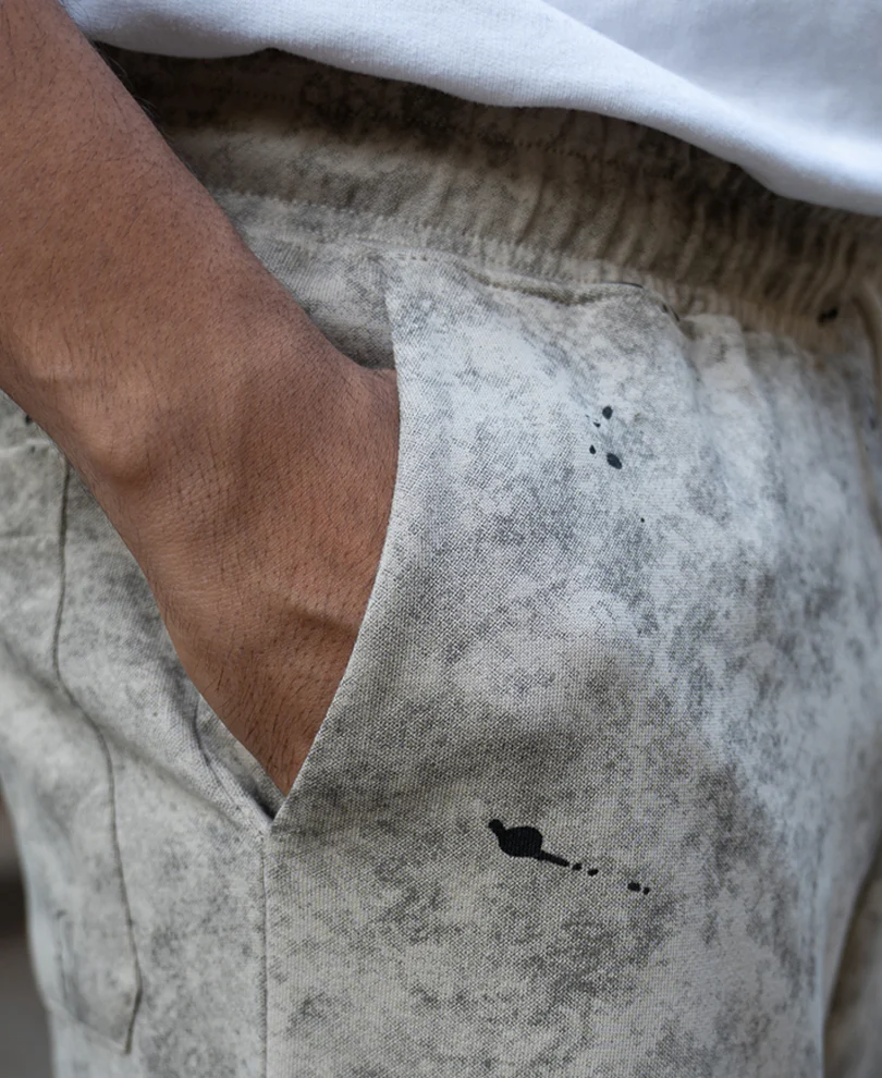 Powerlook Neutral Printed Baggy Fit Trackpant