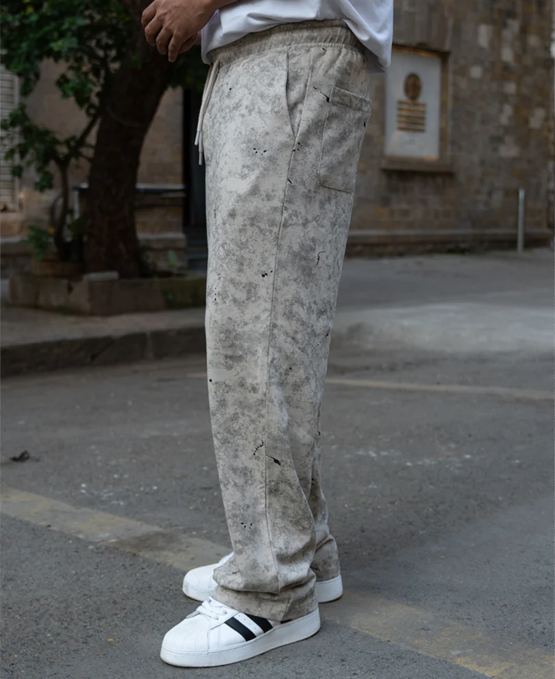 Powerlook Neutral Printed Baggy Fit Trackpant