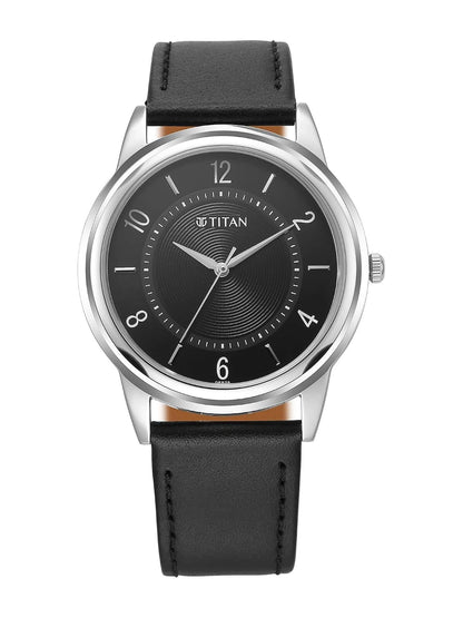 Titan Karishma Round Black Dial Analog Watch - 1638SL02