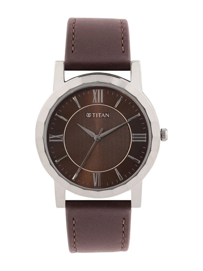Titan Karishma Zing Quartz Analogue Brown Dial Watch - 1644SL01