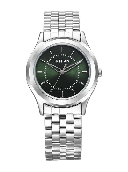 Titan Karishma Round Green Dial Analog Watch - 1648SM01