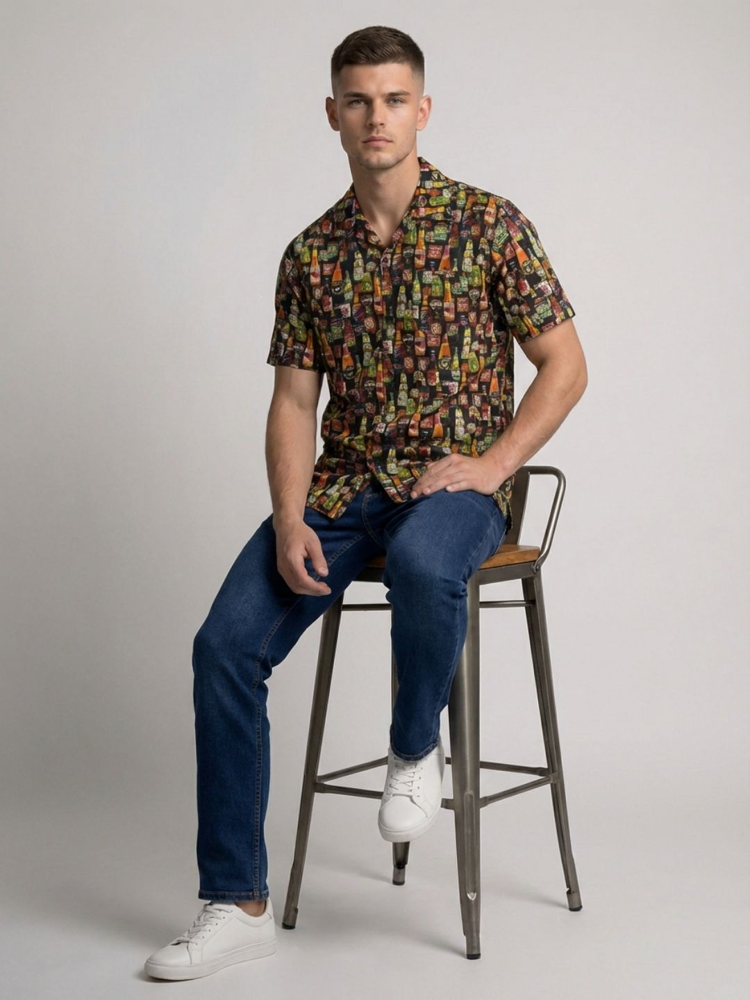 Mokajodi Multicolor Boxy Fit Printed Casual Shirt