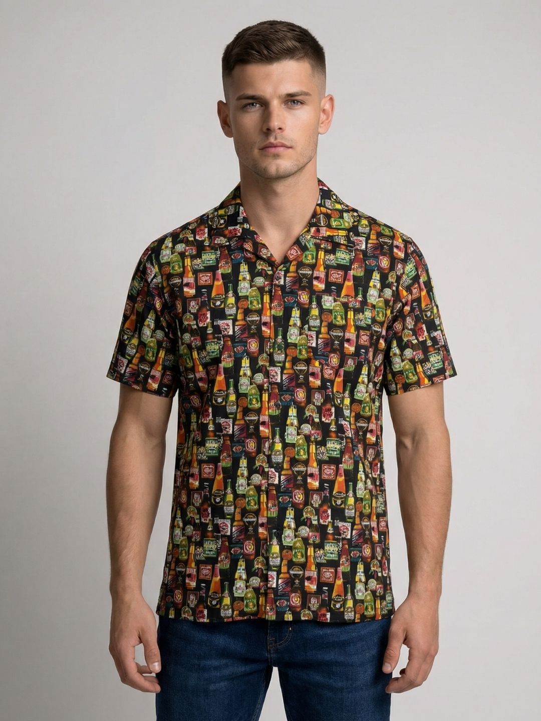 Mokajodi Multicolor Boxy Fit Printed Casual Shirt
