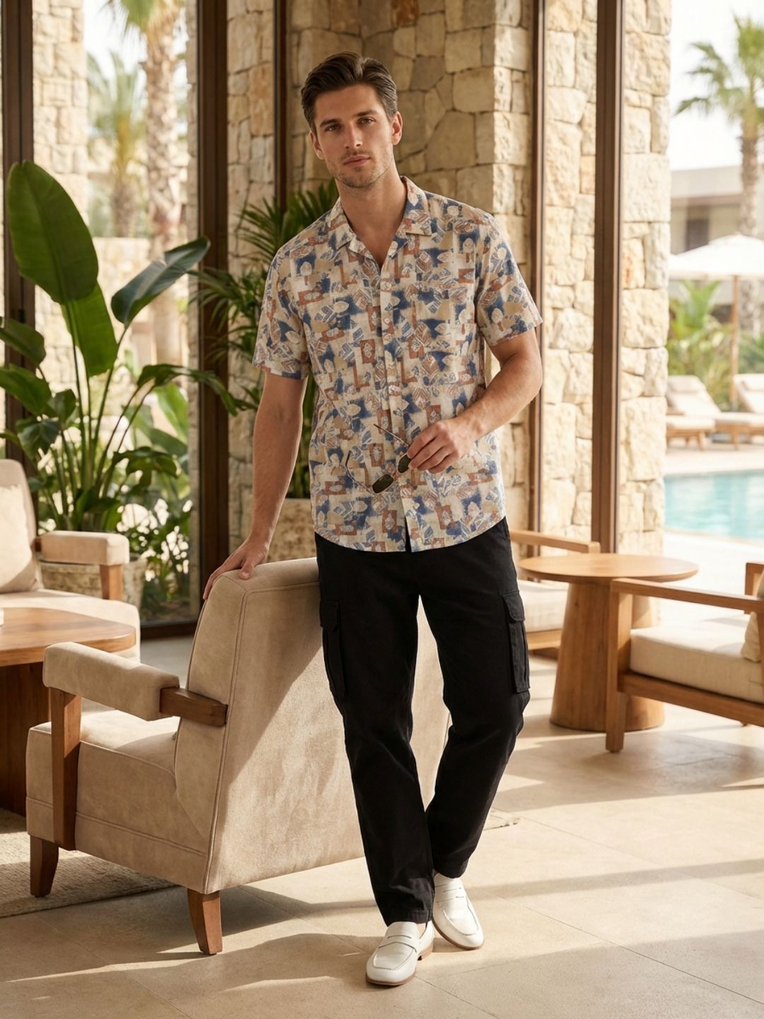 Mokajodi Multicolor Slim Fit Printed Casual Shirt