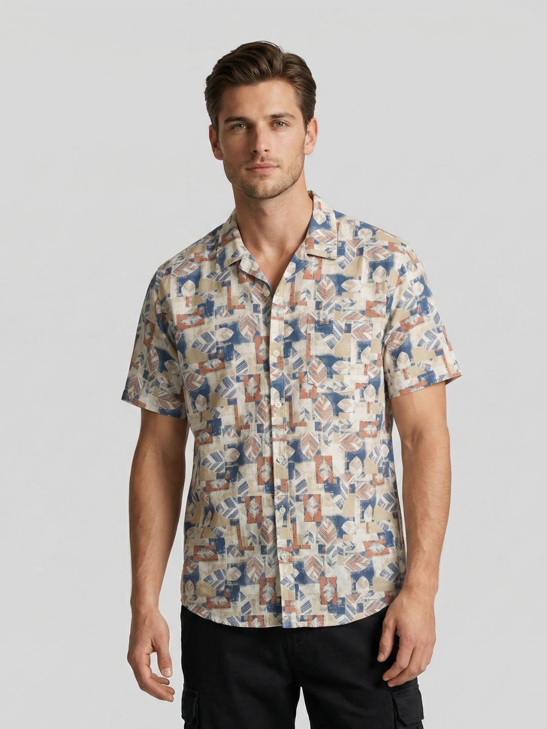 Mokajodi Multicolor Slim Fit Printed Casual Shirt
