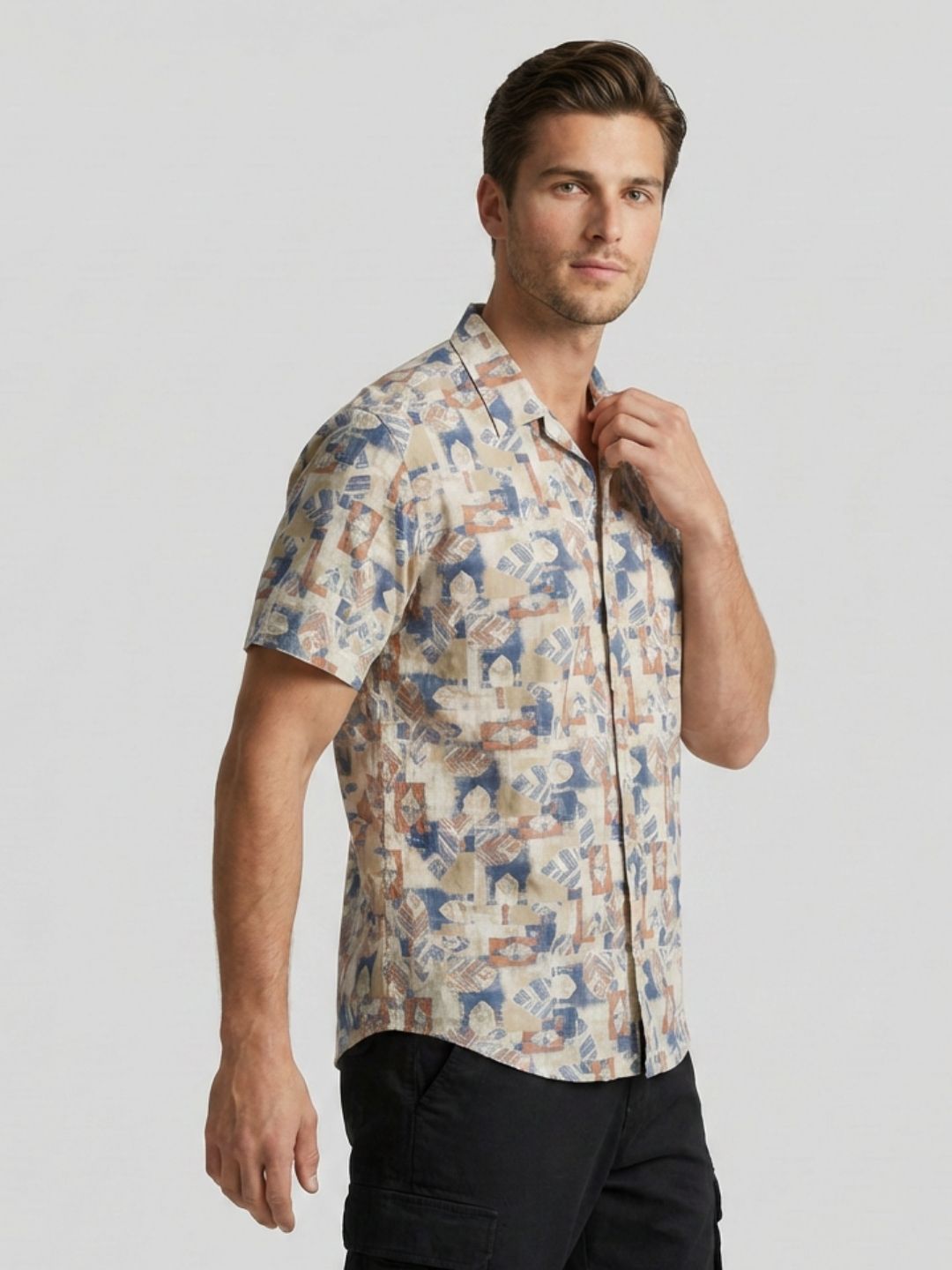 Mokajodi Multicolor Slim Fit Printed Casual Shirt